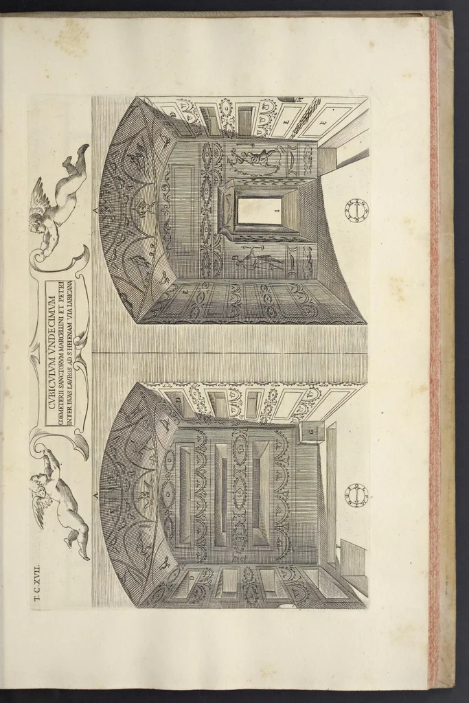 An illustration from Sculture e pitture sagre estratte dai cimiterj di Roma : pubblicate gia dagli autori della Roma sotterranea ed ora nuovamente date in luce colle spiegazioni per ordine di n. s. Clemente XII .., 1737, leaf 246