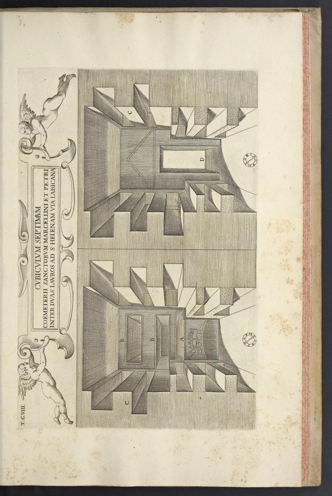 An illustration from Sculture e pitture sagre estratte dai cimiterj di Roma : pubblicate gia dagli autori della Roma sotterranea ed ora nuovamente date in luce colle spiegazioni per ordine di n. s. Clemente XII .., 1737, leaf 264