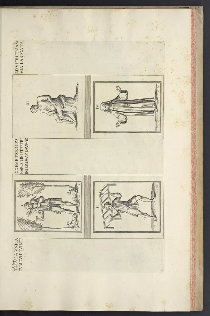 An illustration from Sculture e pitture sagre estratte dai cimiterj di Roma : pubblicate gia dagli autori della Roma sotterranea ed ora nuovamente date in luce colle spiegazioni per ordine di n. s. Clemente XII .., 1737, leaf 270