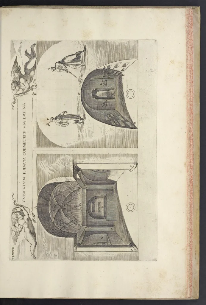 An illustration from Sculture e pitture sagre estratte dai cimiterj di Roma : pubblicate gia dagli autori della Roma sotterranea ed ora nuovamente date in luce colle spiegazioni per ordine di n. s. Clemente XII .., 1737, leaf 300