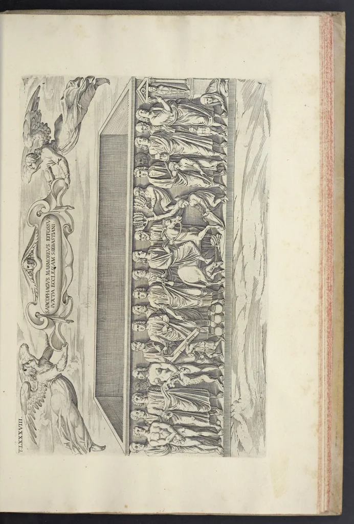 An illustration from Sculture e pitture sagre estratte dai cimiterj di Roma : pubblicate gia dagli autori della Roma sotterranea ed ora nuovamente date in luce colle spiegazioni per ordine di n. s. Clemente XII .., 1737, leaf 304