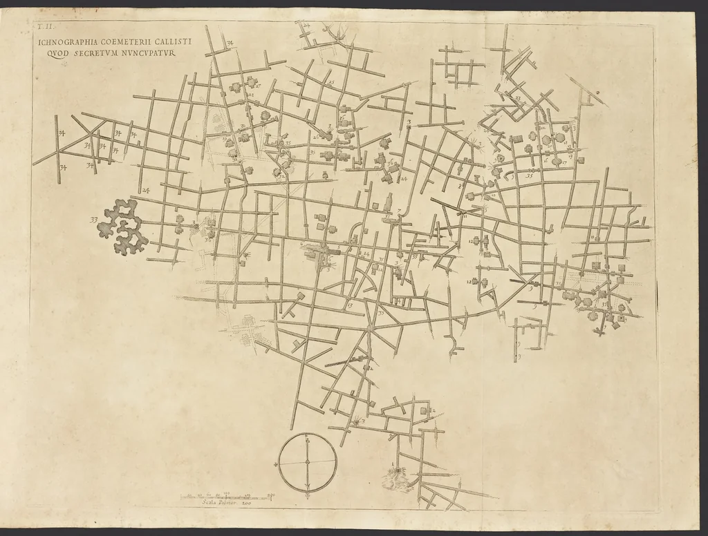An illustration from Sculture e pitture sagre estratte dai cimiterj di Roma : pubblicate gia dagli autori della Roma sotterranea ed ora nuovamente date in luce colle spiegazioni per ordine di n. s. Clemente XII .., 1737, leaf 244