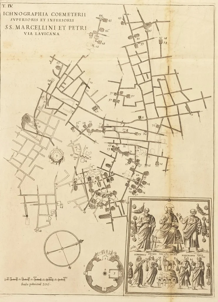 An illustration from Sculture e pitture sagre estratte dai cimiterj di Roma : pubblicate gia dagli autori della Roma sotterranea ed ora nuovamente date in luce colle spiegazioni per ordine di n. s. Clemente XII .., 1737, leaf 248