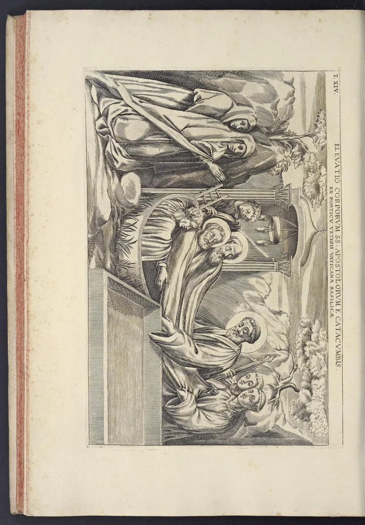 An illustration from Sculture e pitture sagre estratte dai cimiterj di Roma : pubblicate gia dagli autori della Roma sotterranea ed ora nuovamente date in luce colle spiegazioni per ordine di n. s. Clemente XII .., 1737, leaf 269