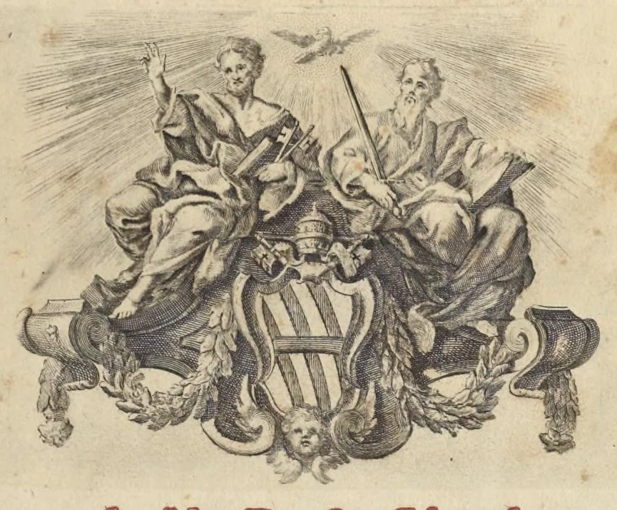 An illustration from Sculture e pitture sagre estratte dai cimiterj di Roma : pubblicate gia dagli autori della Roma sotterranea ed ora nuovamente date in luce colle spiegazioni per ordine di n. s. Clemente XII .., 1737, leaf 6