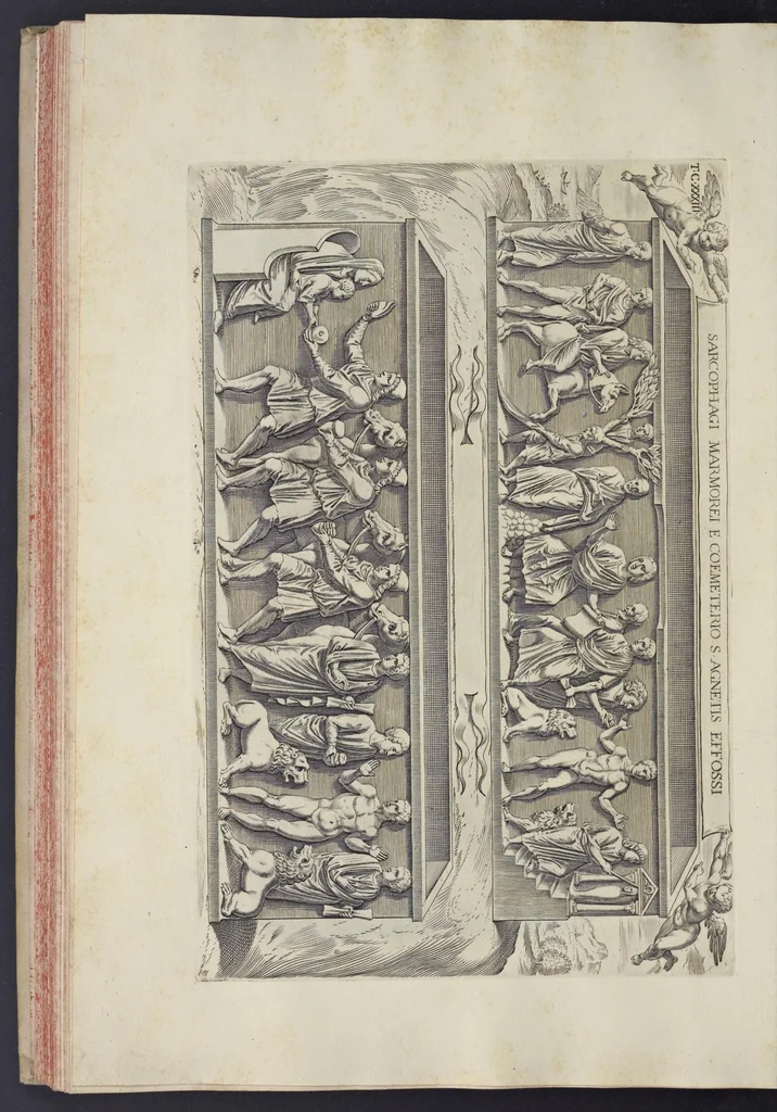 An illustration from Sculture e pitture sagre estratte dai cimiterj di Roma : pubblicate gia dagli autori della Roma sotterranea ed ora nuovamente date in luce colle spiegazioni per ordine di n. s. Clemente XII .., 1737, leaf 271