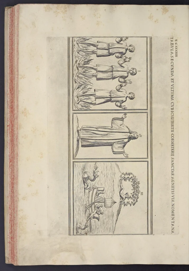 An illustration from Sculture e pitture sagre estratte dai cimiterj di Roma : pubblicate gia dagli autori della Roma sotterranea ed ora nuovamente date in luce colle spiegazioni per ordine di n. s. Clemente XII .., 1737, leaf 303