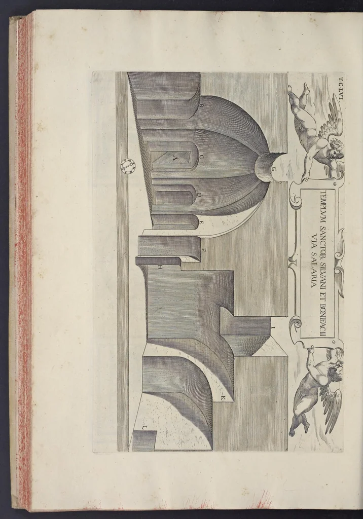 An illustration from Sculture e pitture sagre estratte dai cimiterj di Roma : pubblicate gia dagli autori della Roma sotterranea ed ora nuovamente date in luce colle spiegazioni per ordine di n. s. Clemente XII .., 1737, leaf 317