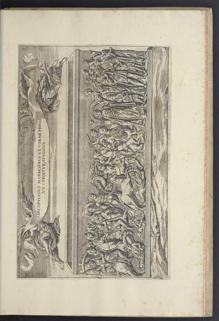 An illustration from Sculture e pitture sagre estratte dai cimiterj di Roma : pubblicate gia dagli autori della Roma sotterranea ed ora nuovamente date in luce colle spiegazioni per ordine di n. s. Clemente XII .., 1737, leaf 350