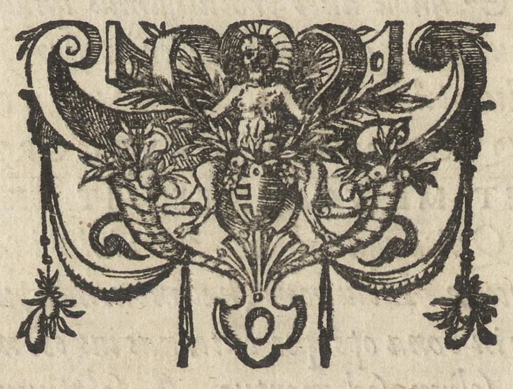 An illustration from Ivsti LipsI De crvce libri tres : ad sacram profanámque historiam utiles : vnà cum notis, 1594, leaf 11