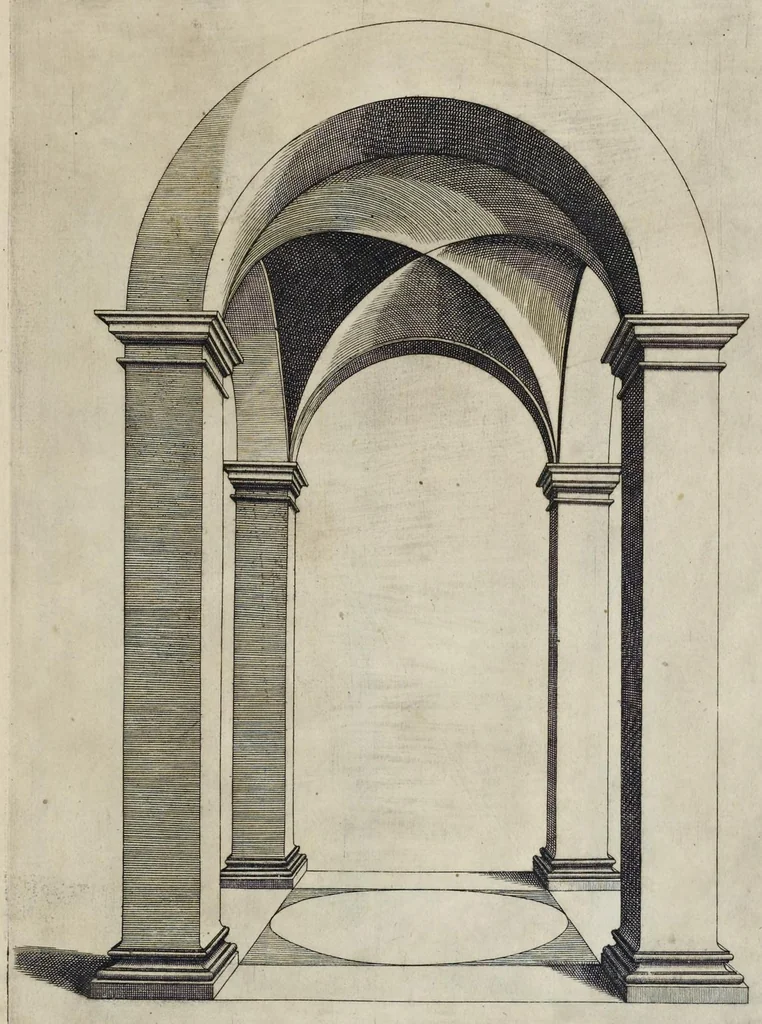 An illustration from La pratica di prospettiua del Caualiere Lorenzo Sirigatti : al Sermo. Ferdinando Medici granduca di Toscana, 1596, leaf 110