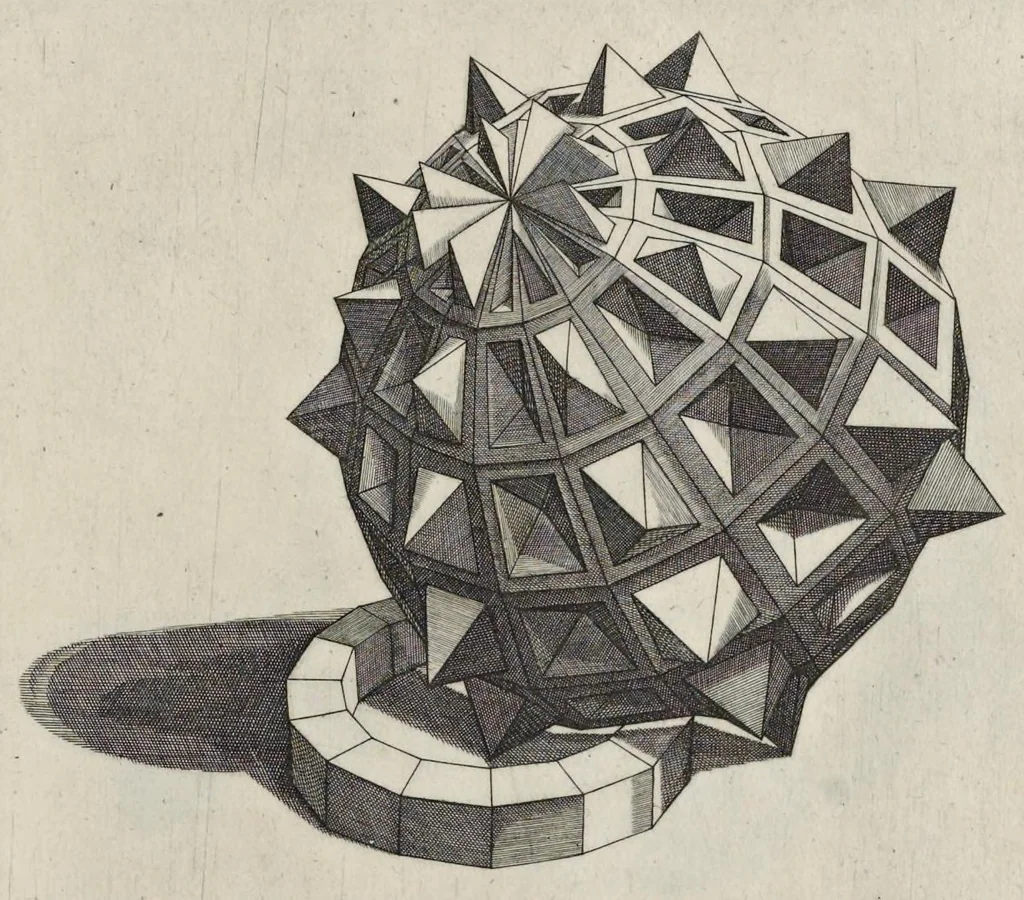 An illustration from La pratica di prospettiua del Caualiere Lorenzo Sirigatti : al Sermo. Ferdinando Medici granduca di Toscana, 1596, leaf 126
