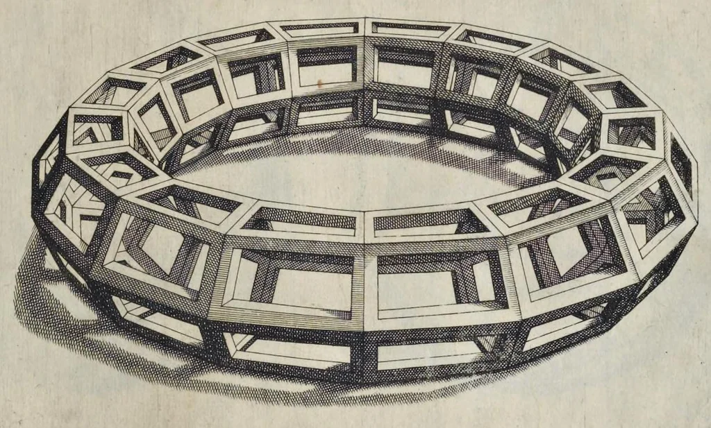 An illustration from La pratica di prospettiua del Caualiere Lorenzo Sirigatti : al Sermo. Ferdinando Medici granduca di Toscana, 1596, leaf 138