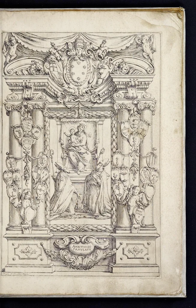 An illustration from Riforma delli statvti della Compagnia de gli orefici della città di Bologna, 1672, leaf 14