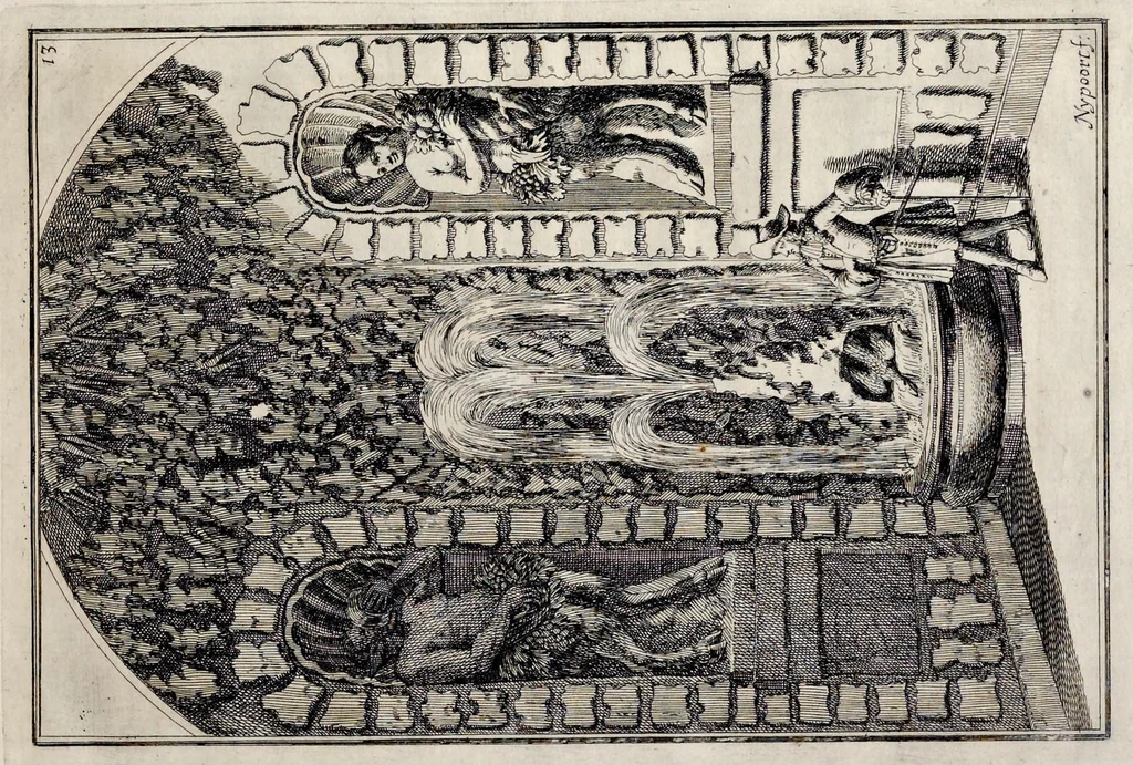 An illustration from Die Fürst-Bischofliche Olmucische Residentz-Stadt Cremsier : sambt denen nechst darbey neu-erhöbt, und von Grund zugericht und erbauten Lust- Blum- und Thier-Garten, 1691, leaf 32