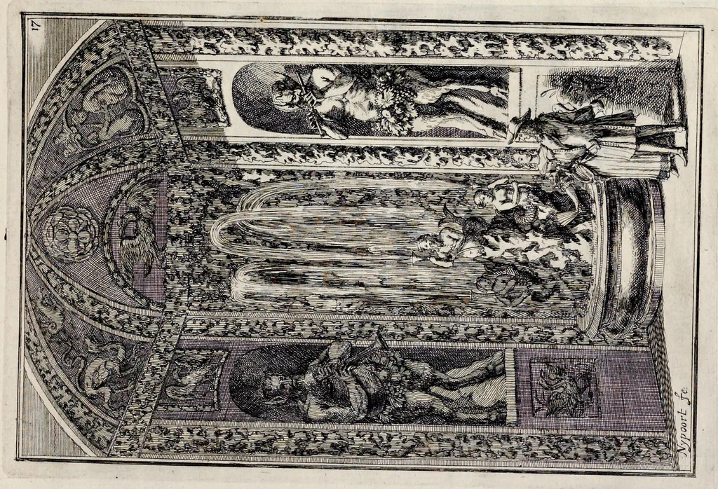 An illustration from Die Fürst-Bischofliche Olmucische Residentz-Stadt Cremsier : sambt denen nechst darbey neu-erhöbt, und von Grund zugericht und erbauten Lust- Blum- und Thier-Garten, 1691, leaf 40