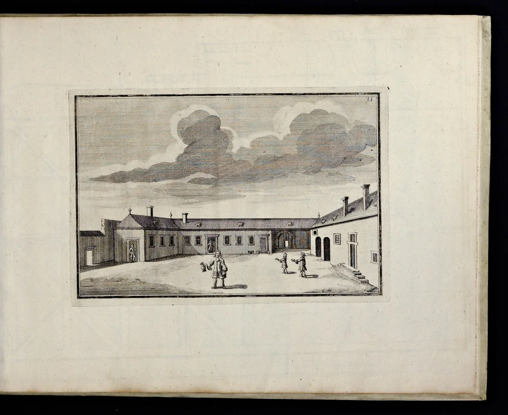 An illustration from Die Fürst-Bischofliche Olmucische Residentz-Stadt Cremsier : sambt denen nechst darbey neu-erhöbt, und von Grund zugericht und erbauten Lust- Blum- und Thier-Garten, 1691, leaf 68