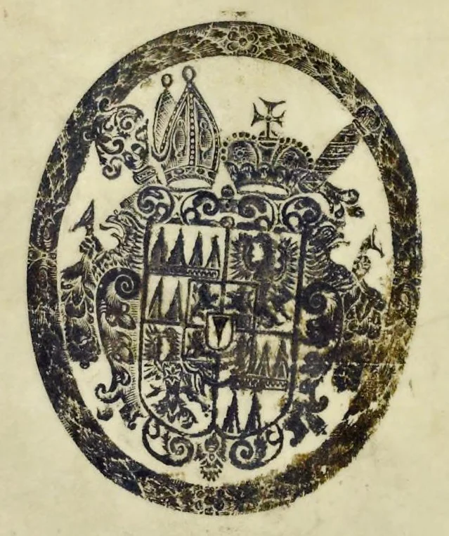 An illustration from Die Fürst-Bischofliche Olmucische Residentz-Stadt Cremsier : sambt denen nechst darbey neu-erhöbt, und von Grund zugericht und erbauten Lust- Blum- und Thier-Garten, 1691, leaf 79