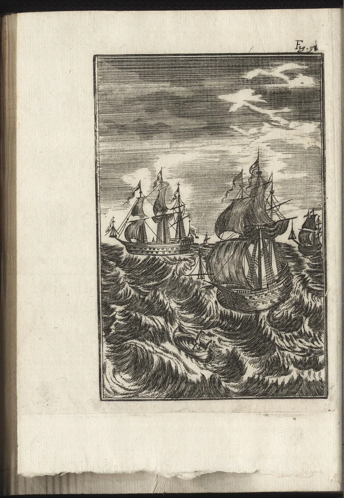 An illustration from Description de l'univers : contenant les differents systemes du monde, les cartes generales & particulieres de la geographie ancienne & moderne, les plans & les profils des principales villes & des autres lieux plus considerables de la Terre : avec les portraits des souverains qui y commandent, leurs blasons, titres & livrées : et les moeurs, religions, gouvernemens & divers habillemens de chaque nation, 1685, leaf 365