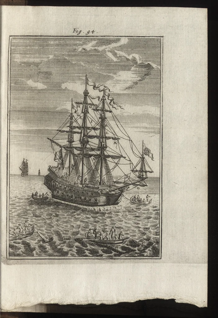 An illustration from Description de l'univers : contenant les differents systemes du monde, les cartes generales & particulieres de la geographie ancienne & moderne, les plans & les profils des principales villes & des autres lieux plus considerables de la Terre : avec les portraits des souverains qui y commandent, leurs blasons, titres & livrées : et les moeurs, religions, gouvernemens & divers habillemens de chaque nation, 1685, leaf 374