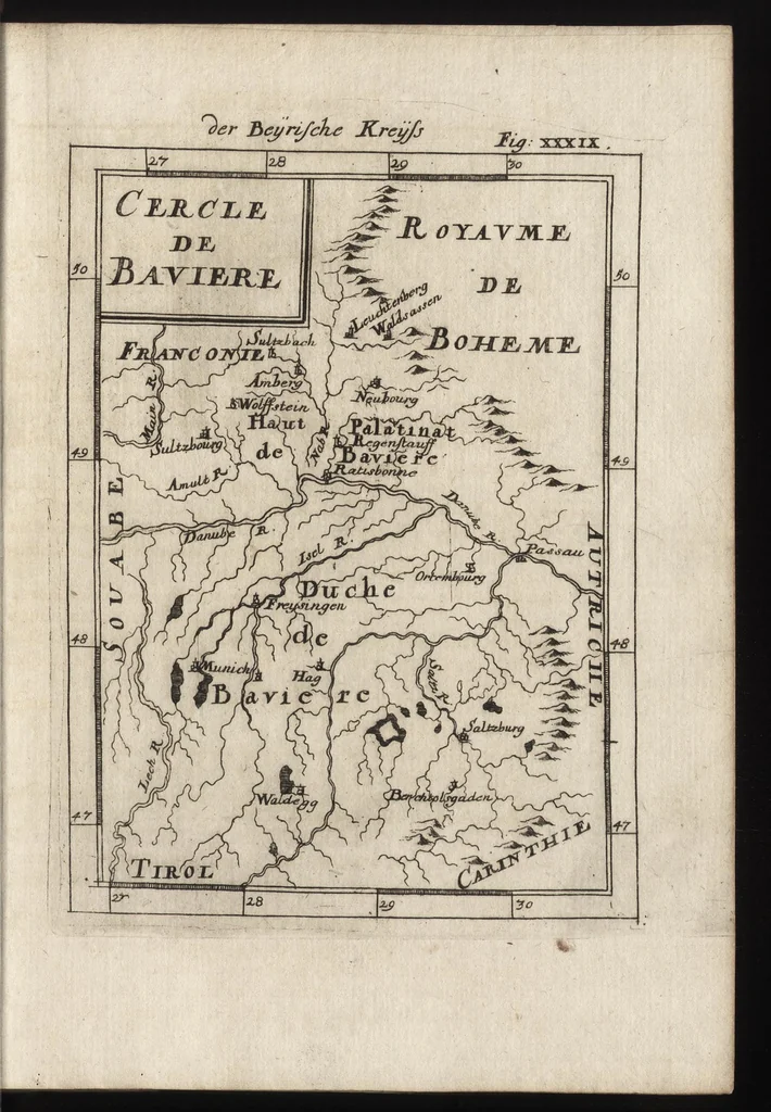 An illustration from Description de l'univers : contenant les differents systemes du monde, les cartes generales & particulieres de la geographie ancienne & moderne, les plans & les profils des principales villes & des autres lieux plus considerables de la Terre : avec les portraits des souverains qui y commandent, leurs blasons, titres & livrées : et les moeurs, religions, gouvernemens & divers habillemens de chaque nation, 1685, leaf 154