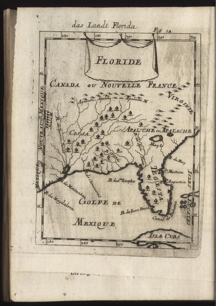 An illustration from Description de l'univers : contenant les differents systemes du monde, les cartes generales & particulieres de la geographie ancienne & moderne, les plans & les profils des principales villes & des autres lieux plus considerables de la Terre : avec les portraits des souverains qui y commandent, leurs blasons, titres & livrées : et les moeurs, religions, gouvernemens & divers habillemens de chaque nation, 1685, leaf 399