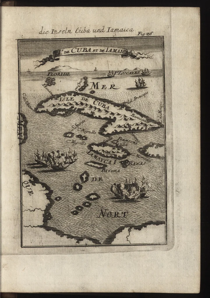 An illustration from Description de l'univers : contenant les differents systemes du monde, les cartes generales & particulieres de la geographie ancienne & moderne, les plans & les profils des principales villes & des autres lieux plus considerables de la Terre : avec les portraits des souverains qui y commandent, leurs blasons, titres & livrées : et les moeurs, religions, gouvernemens & divers habillemens de chaque nation, 1685, leaf 424