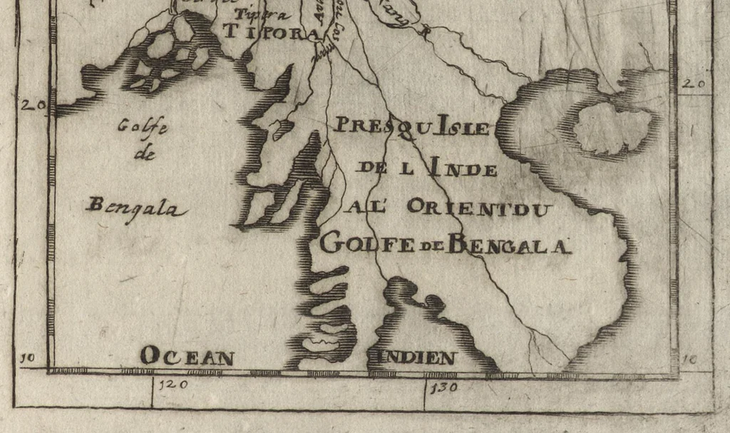 An illustration from Description de l'univers : contenant les differents systemes du monde, les cartes generales & particulieres de la geographie ancienne & moderne, les plans & les profils des principales villes & des autres lieux plus considerables de la Terre : avec les portraits des souverains qui y commandent, leurs blasons, titres & livrées : et les moeurs, religions, gouvernemens & divers habillemens de chaque nation, 1685, leaf 128