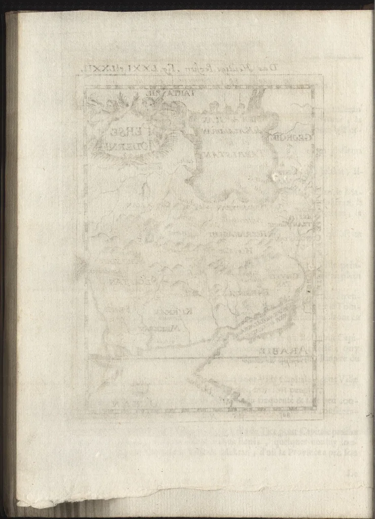 An illustration from Description de l'univers : contenant les differents systemes du monde, les cartes generales & particulieres de la geographie ancienne & moderne, les plans & les profils des principales villes & des autres lieux plus considerables de la Terre : avec les portraits des souverains qui y commandent, leurs blasons, titres & livrées : et les moeurs, religions, gouvernemens & divers habillemens de chaque nation, 1685, leaf 225