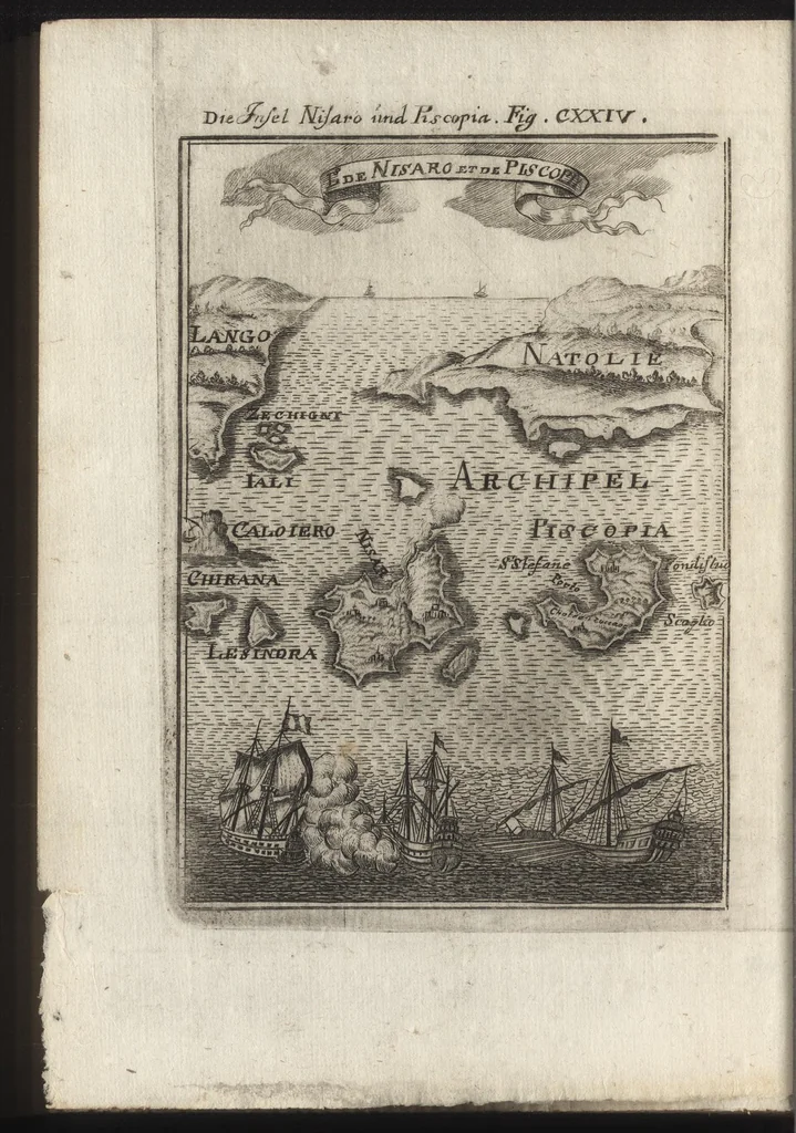 An illustration from Description de l'univers : contenant les differents systemes du monde, les cartes generales & particulieres de la geographie ancienne & moderne, les plans & les profils des principales villes & des autres lieux plus considerables de la Terre : avec les portraits des souverains qui y commandent, leurs blasons, titres & livrées : et les moeurs, religions, gouvernemens & divers habillemens de chaque nation, 1685, leaf 379