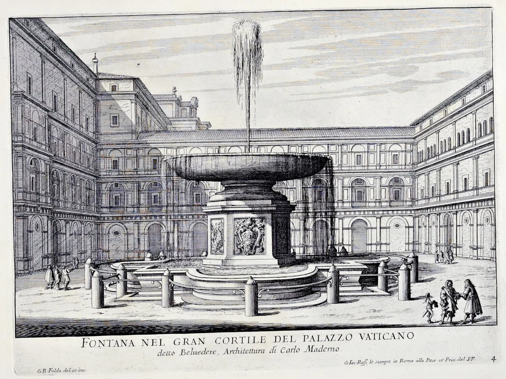 An illustration from Le fontane di Roma nelle piazze e lvoghi pvblici della città : con li loro prospetti, come sono al presente, 1691, leaf 10