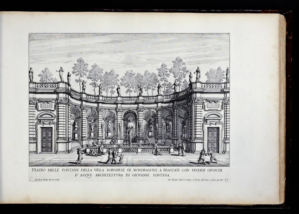 An illustration from Le fontane di Roma nelle piazze e lvoghi pvblici della città : con li loro prospetti, come sono al presente, 1691, leaf 102