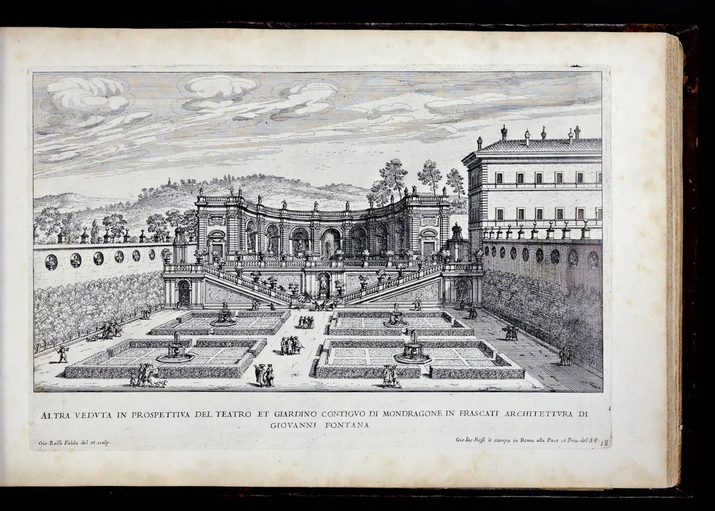 An illustration from Le fontane di Roma nelle piazze e lvoghi pvblici della città : con li loro prospetti, come sono al presente, 1691, leaf 104