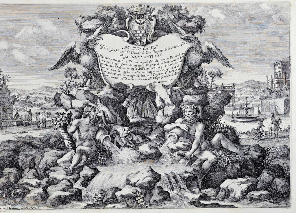 An illustration from Le fontane di Roma nelle piazze e lvoghi pvblici della città : con li loro prospetti, come sono al presente, 1691, leaf 108