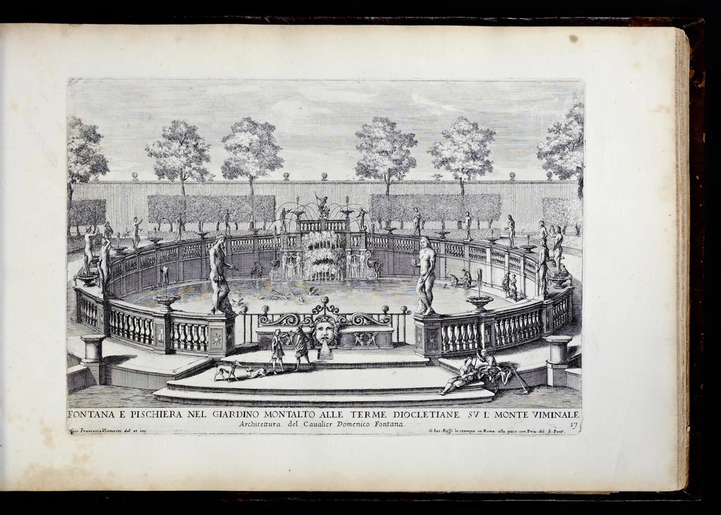 An illustration from Le fontane di Roma nelle piazze e lvoghi pvblici della città : con li loro prospetti, come sono al presente, 1691, leaf 138