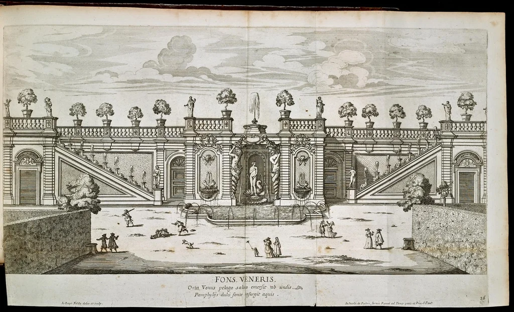 An illustration from Le fontane di Roma nelle piazze e lvoghi pvblici della città : con li loro prospetti, come sono al presente, 1691, leaf 156