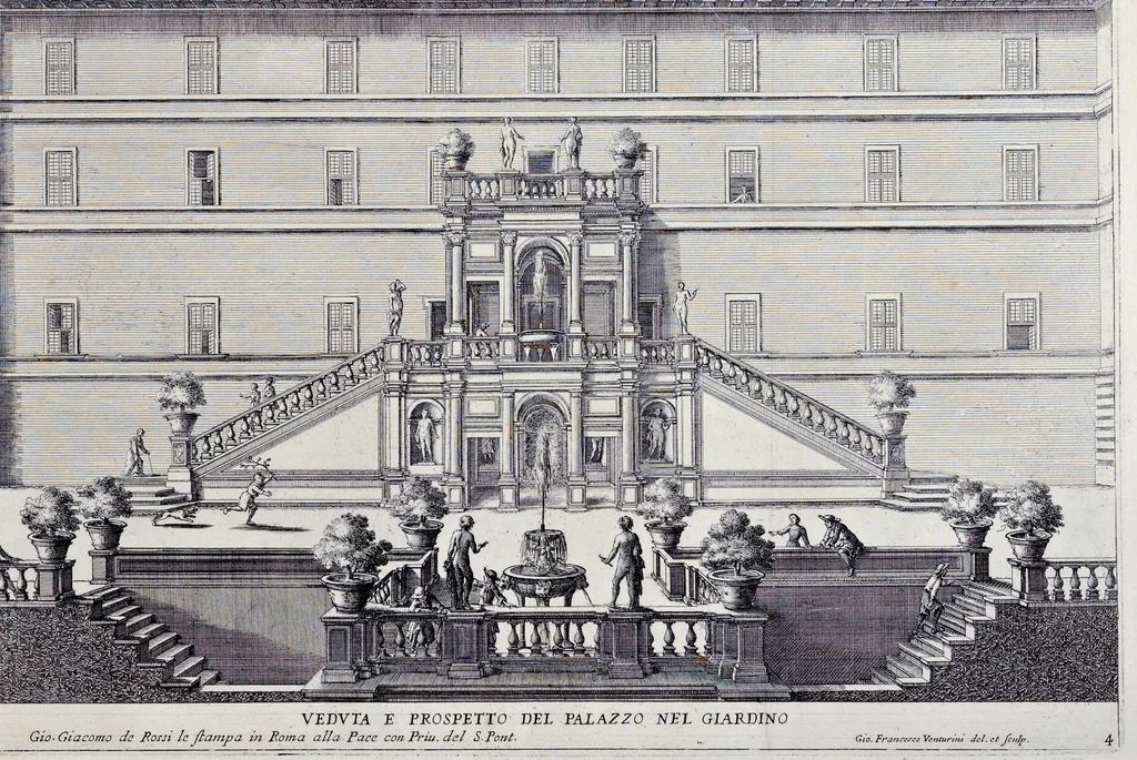 An illustration from Le fontane di Roma nelle piazze e lvoghi pvblici della città : con li loro prospetti, come sono al presente, 1691, leaf 168