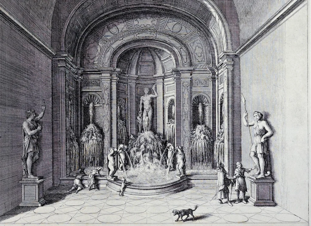 An illustration from Le fontane di Roma nelle piazze e lvoghi pvblici della città : con li loro prospetti, come sono al presente, 1691, leaf 176