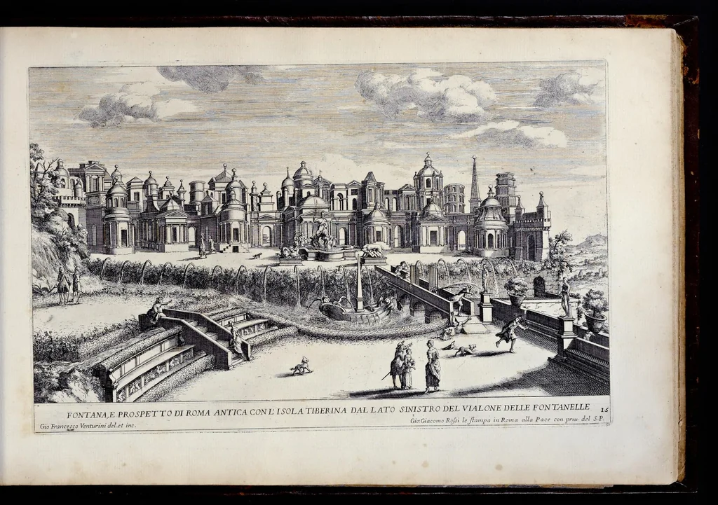 An illustration from Le fontane di Roma nelle piazze e lvoghi pvblici della città : con li loro prospetti, come sono al presente, 1691, leaf 190