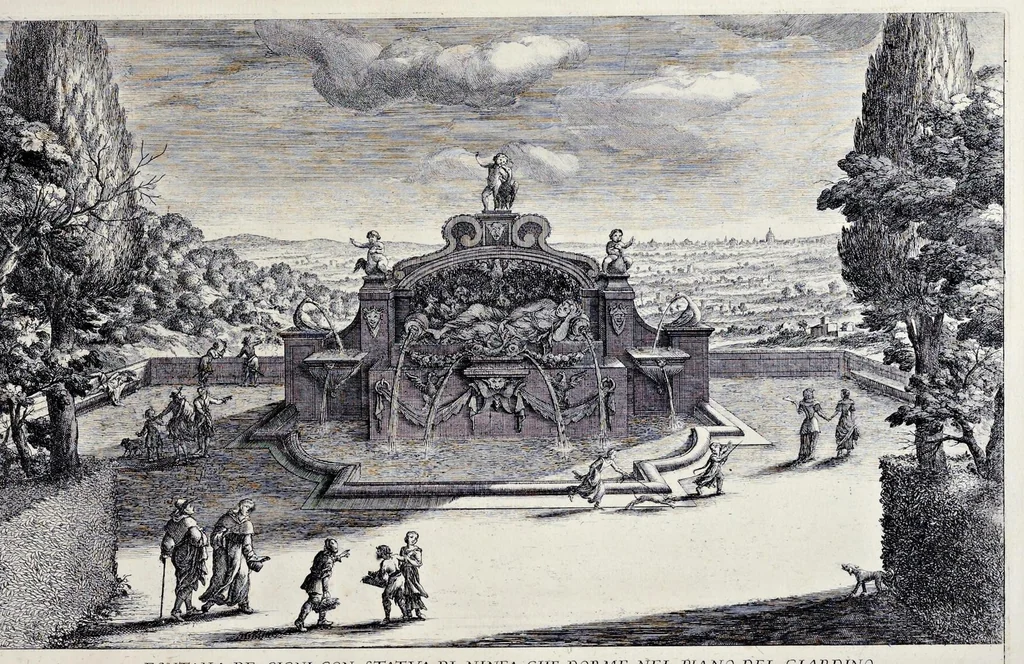 An illustration from Le fontane di Roma nelle piazze e lvoghi pvblici della città : con li loro prospetti, come sono al presente, 1691, leaf 212