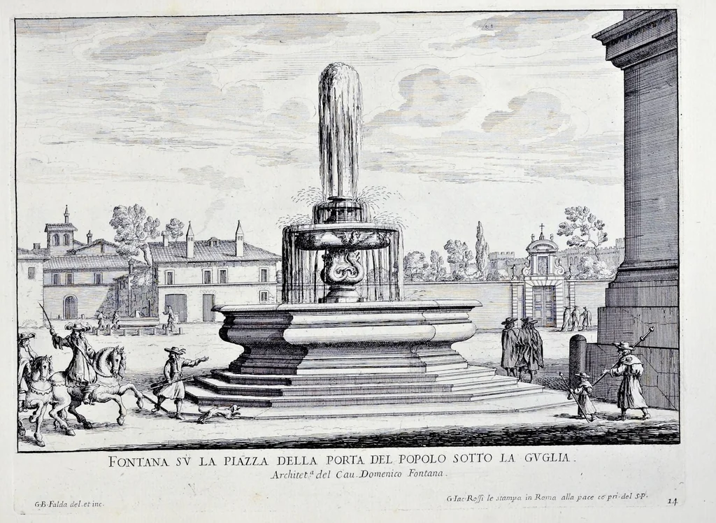 An illustration from Le fontane di Roma nelle piazze e lvoghi pvblici della città : con li loro prospetti, come sono al presente, 1691, leaf 30