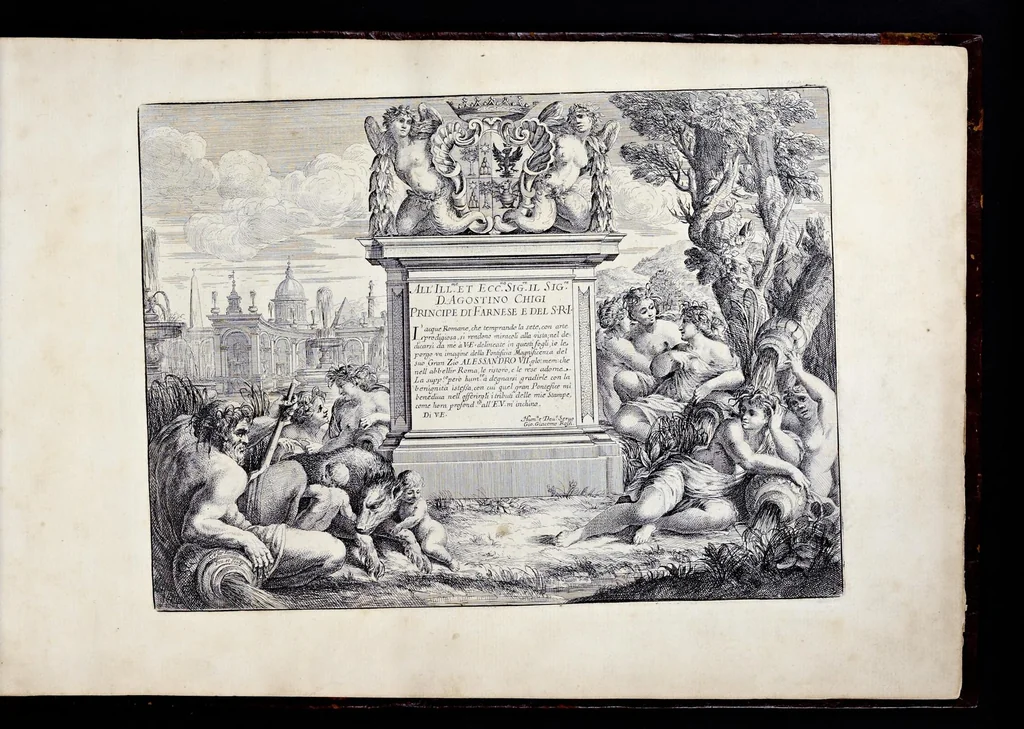 An illustration from Le fontane di Roma nelle piazze e lvoghi pvblici della città : con li loro prospetti, come sono al presente, 1691, leaf 6