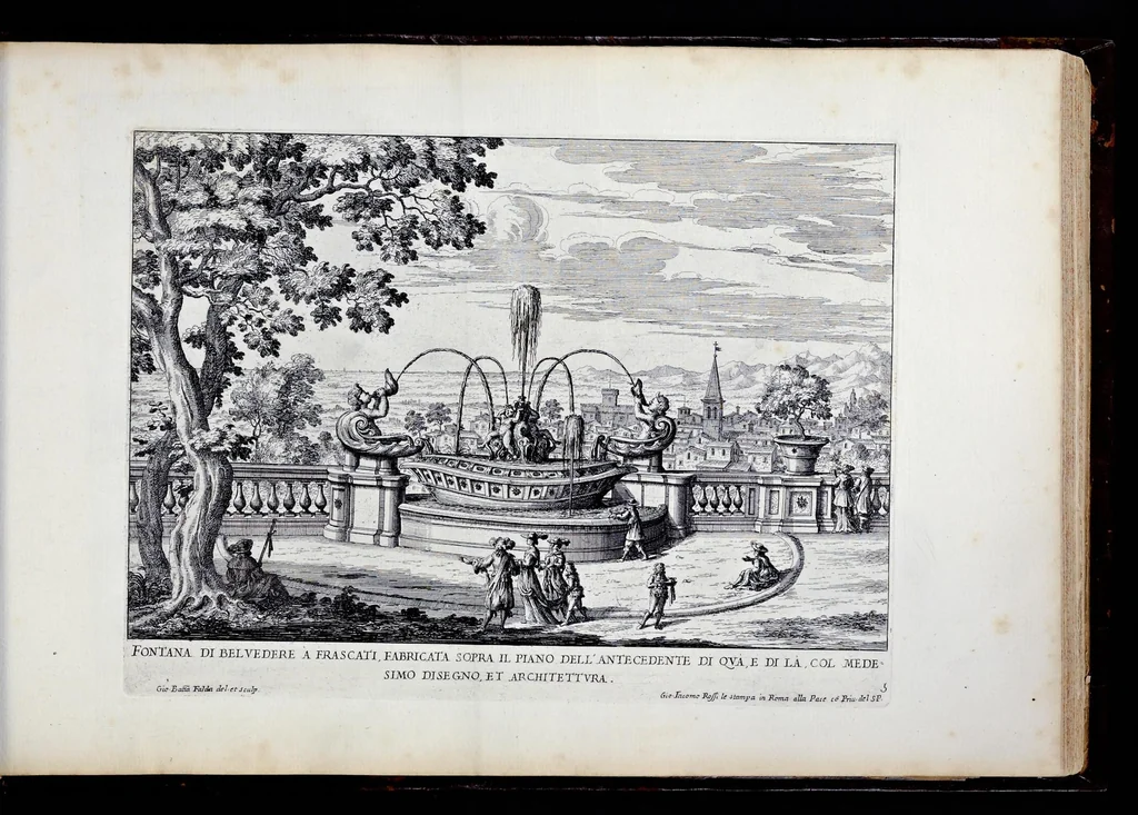 An illustration from Le fontane di Roma nelle piazze e lvoghi pvblici della città : con li loro prospetti, come sono al presente, 1691, leaf 78