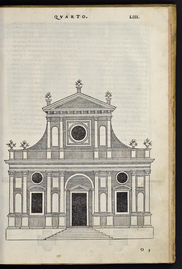 An illustration from Regole generali di architetvra sopra le cinqve maniere de gliedifici : cioe, thoscano, dorico, ionico, corinthio, et composito, con gliessempi dell'antiqvita, che per la magior parte concordano con la dottrina di Vitrvvio, 1537, leaf 110