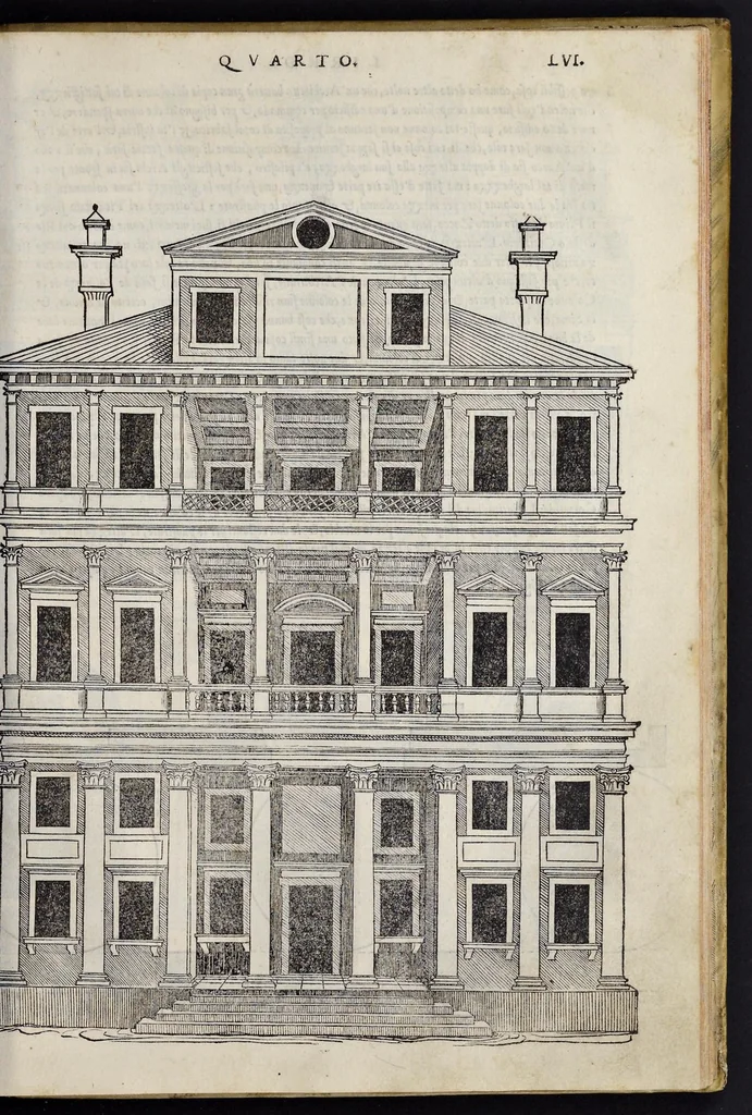 An illustration from Regole generali di architetvra sopra le cinqve maniere de gliedifici : cioe, thoscano, dorico, ionico, corinthio, et composito, con gliessempi dell'antiqvita, che per la magior parte concordano con la dottrina di Vitrvvio, 1537, leaf 114