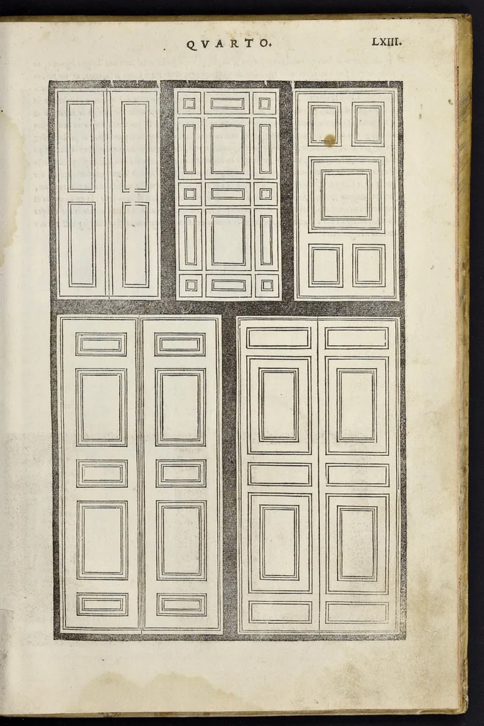 An illustration from Regole generali di architetvra sopra le cinqve maniere de gliedifici : cioe, thoscano, dorico, ionico, corinthio, et composito, con gliessempi dell'antiqvita, che per la magior parte concordano con la dottrina di Vitrvvio, 1537, leaf 138