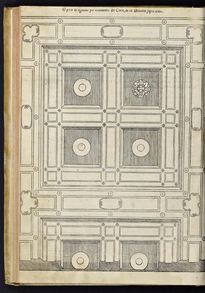 An illustration from Regole generali di architetvra sopra le cinqve maniere de gliedifici : cioe, thoscano, dorico, ionico, corinthio, et composito, con gliessempi dell'antiqvita, che per la magior parte concordano con la dottrina di Vitrvvio, 1537, leaf 145