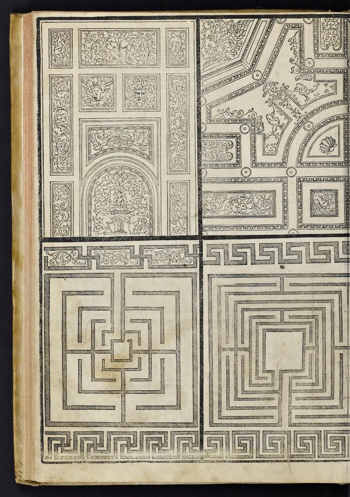 An illustration from Regole generali di architetvra sopra le cinqve maniere de gliedifici : cioe, thoscano, dorico, ionico, corinthio, et composito, con gliessempi dell'antiqvita, che per la magior parte concordano con la dottrina di Vitrvvio, 1537, leaf 151