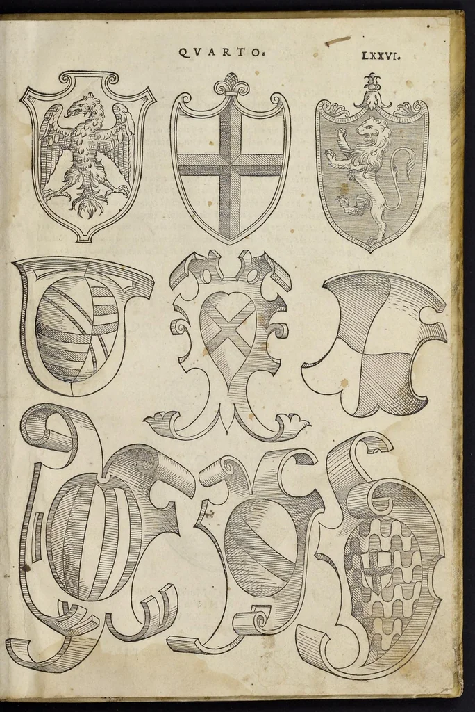 An illustration from Regole generali di architetvra sopra le cinqve maniere de gliedifici : cioe, thoscano, dorico, ionico, corinthio, et composito, con gliessempi dell'antiqvita, che per la magior parte concordano con la dottrina di Vitrvvio, 1537, leaf 154