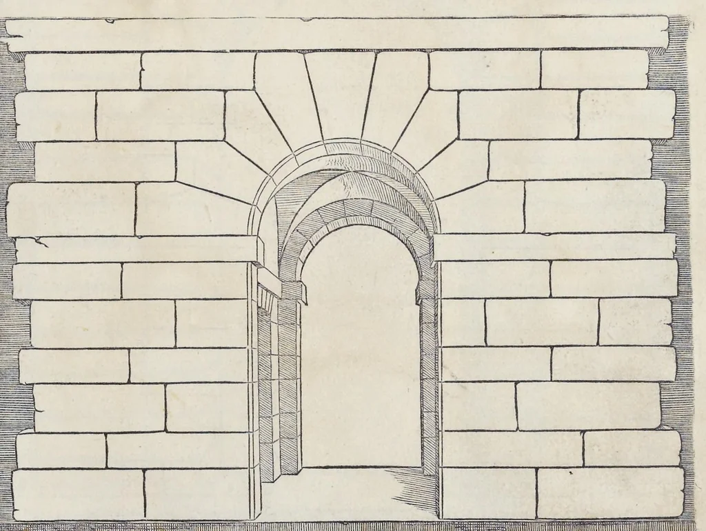 An illustration from Regole generali di architetvra sopra le cinqve maniere de gliedifici : cioe, thoscano, dorico, ionico, corinthio, et composito, con gliessempi dell'antiqvita, che per la magior parte concordano con la dottrina di Vitrvvio, 1537, leaf 20